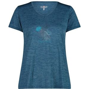 CMP Womens Light Melange T-Shirt Sportshirt (Dames |blauw)