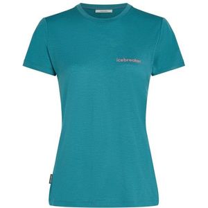 Icebreaker - Merino 150 Tech Lite S/S Teeib Wordmark - Merinoshirt - Turkoois