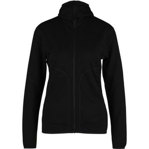 Icebreaker Womens 560 RealFleece Elemental II L/S Zip Hoodie Merinohoodie (Dames |zwart)