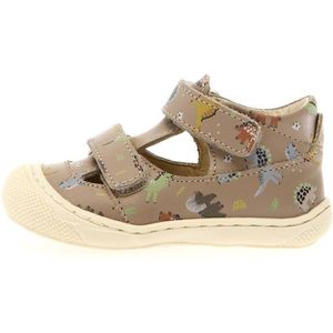 Dino - Gedessineerd Sandalen - Taupe - Zachte Zool - Klittenbandsluiting