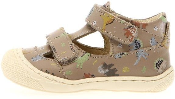 Dino - Gedessineerd Sandalen - Taupe - Zachte Zool - Klittenbandsluiting