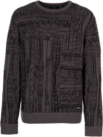 Iriedaily - Theo Structure Knit - Trui - Zwart/Grijs