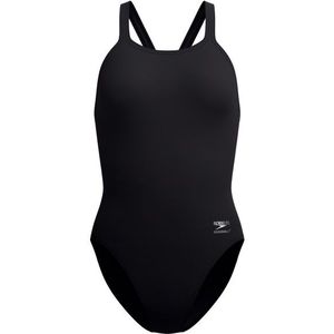 Speedo Womens FL Solid Leaderback Badpak (Dames |zwart)