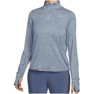 Nike Womens Dri-FIT Swift Element UV Half Zip Sportshirt (Dames |grijs)