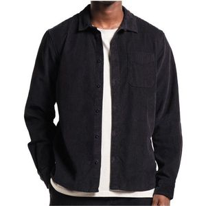 DEDICATED Shirt Varberg Corduroy Overhemd (Heren |zwart)
