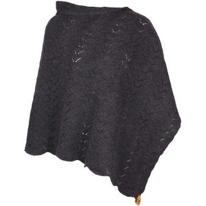 Albmerino Womens Ajour Poncho Poncho (Dames |grijs)