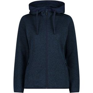 CMP Womens Jacquard Knitted Jacket Fix Hood Fleecevest (Dames |blauw)