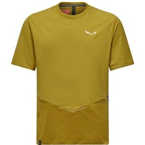 Salewa - Pedroc Dry Wind - Sportshirt - Geel/Olijfgroen