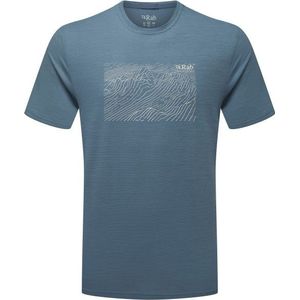 Rab Syncrino Ridge Tee Merinoshirt (Heren |blauw)