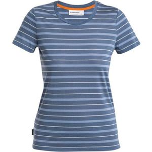 Icebreaker Womens Wave S/S Tee Stripe Merinoshirt (Dames |dawn / stripe)