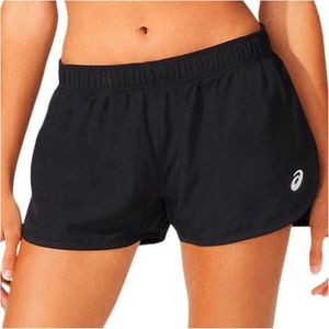 Asics Womens Core Split Short Hardloopshort (Dames |zwart)