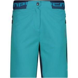 CMP Womens Free Bike Stretch Bermuda + Mesh Underwear Fietsbroek (Dames |turkoois)