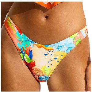 Seafolly Womens Aquarius Reversible High Cut Pant Zwembroek (Dames |oranje)