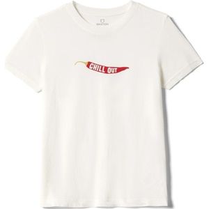 Brixton Womens Chill Out Fitted Crew Tee T-shirt (Dames |wit)
