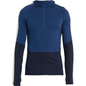 Icebreaker 200 Sonebula L/S Half Zip Hood Merino-ondergoed (Heren |blauw)