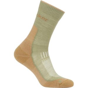Icebreaker - Merino Hike+ Light Crew - Wandelsokken - Beige/Olijfgroen