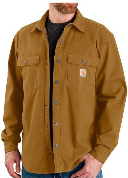 Carhartt Canvas Fleece-Lined Shirt Jacket Overhemd (Heren |bruin)