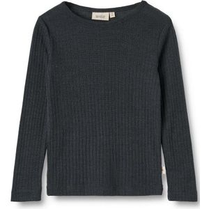 WHEAT - Gestreiftes Langarm-Shirt - Zwart - Merino-ondergoed