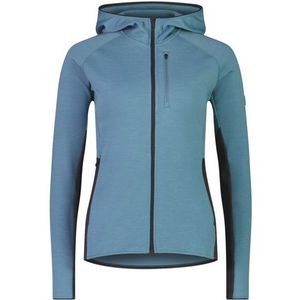 Mons Royale Womens Approach Merino Shift Fleece Hood Fleecevest (Dames |blauw)