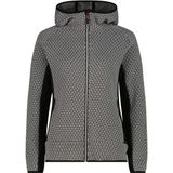 CMP Womens Jacket Fix Hood Jacquard Knitted Fleecevest (Dames |grijs)