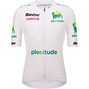 Santini La Vuelta White Jersey Fietsshirt (Heren |wit)