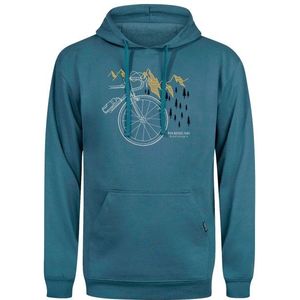 GreenBomb Bike Nature Park Joy Hoodie Cotton Hoodie (Heren |blauw/turkoois)