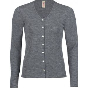 Engel - Womens Cardigan - Wollen Vest - Grijs - 100% Biologisch Scheerwol