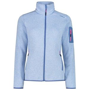 CMP Womens Jacket Jacquard Knitted Fleecevest (Dames |blauw)