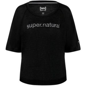 supernatural Womens Liquid FloTee Merinoshirt (Dames |zwart)