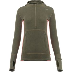 Aclima Womens Warmwool Hoodsweater with Zip Merinohoodie (Dames |olijfgroen)