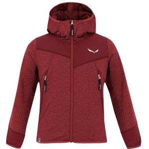 Salewa Kids Agner Melange PolarLite Full Zip Hoody Fleecevest (Kinderen |rood)