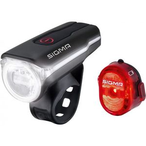 Sigma Sport Aura 60 USB K-Set Fietslampenset (zwart)