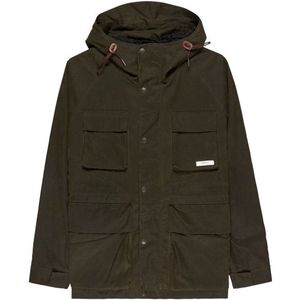 Element - Jassen - Field Waxed Parka Kalamata voor Heren van Katoen - Maat L - Kaki