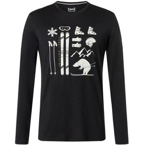 supernatural Skiing Bear L/S Longsleeve (Heren |zwart)