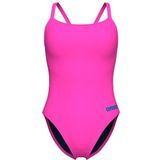 Arena Womens Team Swimsuit Challenge Solid Badpak (Dames |roze)