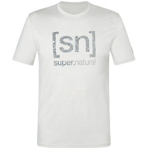 supernatural Logo Lines Bio Jersey Tee Merinoshirt (Heren |wit)