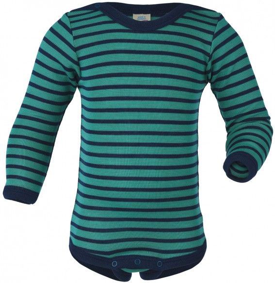 Engel - Baby Body L/S - Blauw/Turkoois - Met Drukknopen