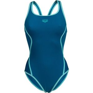 Arena Womens Pro File Swimsuit V Back Badpak (Dames |blauw)