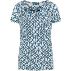 Tranquillo Womens Stretch-Jersey mit Wasserfallausschnitt T-shirt (Dames |grijs)
