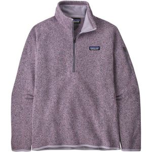 Patagonia Womens Better Sweater 1/4 Zip Fleecetrui (Dames |roze/grijs)