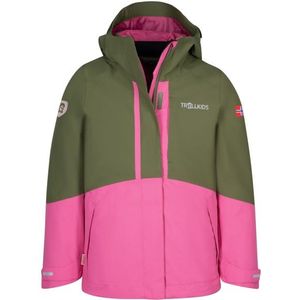 Trollkids Girls Skanden 3in1 Jacket 3-in-1-jas (Kinderen |roze/olijfgroen |waterdicht)