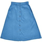 mazine - A-lijn Rok - Blauw - Denim - 3/4 Lengte