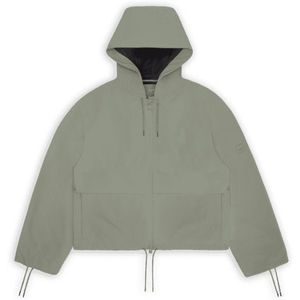 Rains Womens Suva Hardshell Short String W Jacket Regenjas (Dames |olijfgroen |waterdicht)