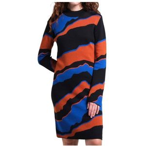 DEDICATED Womens Dress Lo Pepita Cats Jurk (Dames |meerkleurig)