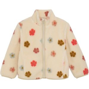 Minymo Girls Teddy Jacket AOP with Lining Fleecevest (Kinderen |beige)