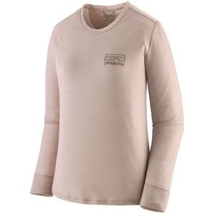Patagonia Womens L/S Cap Cool Merino Graphic Shirt Merinoshirt (Dames |bruin/roze)