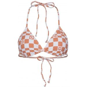 Roxy Womens Check it 2 Tiki Tri Bikinitop (Dames |wit/roze)