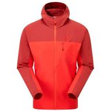 Mountain Equipment - Echo Hooded Jacket - Softshelljack - Rood - Capuchon, Stretch, DWR-geïmpregneerd