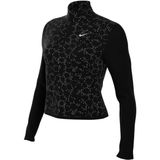 Nike Womens Swift Element 1/4-Zip Hardloopshirt (Dames |zwart)
