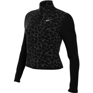Nike Womens Swift Element 1/4-Zip Hardloopshirt (Dames |zwart)